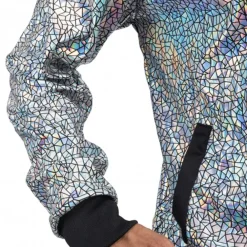 CHAKS Tracksuit Geometrisk Iridescent Silver - Tøj|Udklædningskostumer