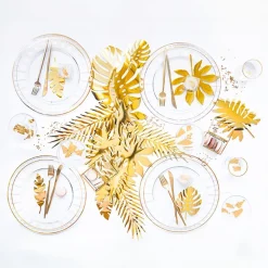PartyDeco sp. z o.o. Tropiske Blade Guld Metallic - Oppyntning|Kostumetema