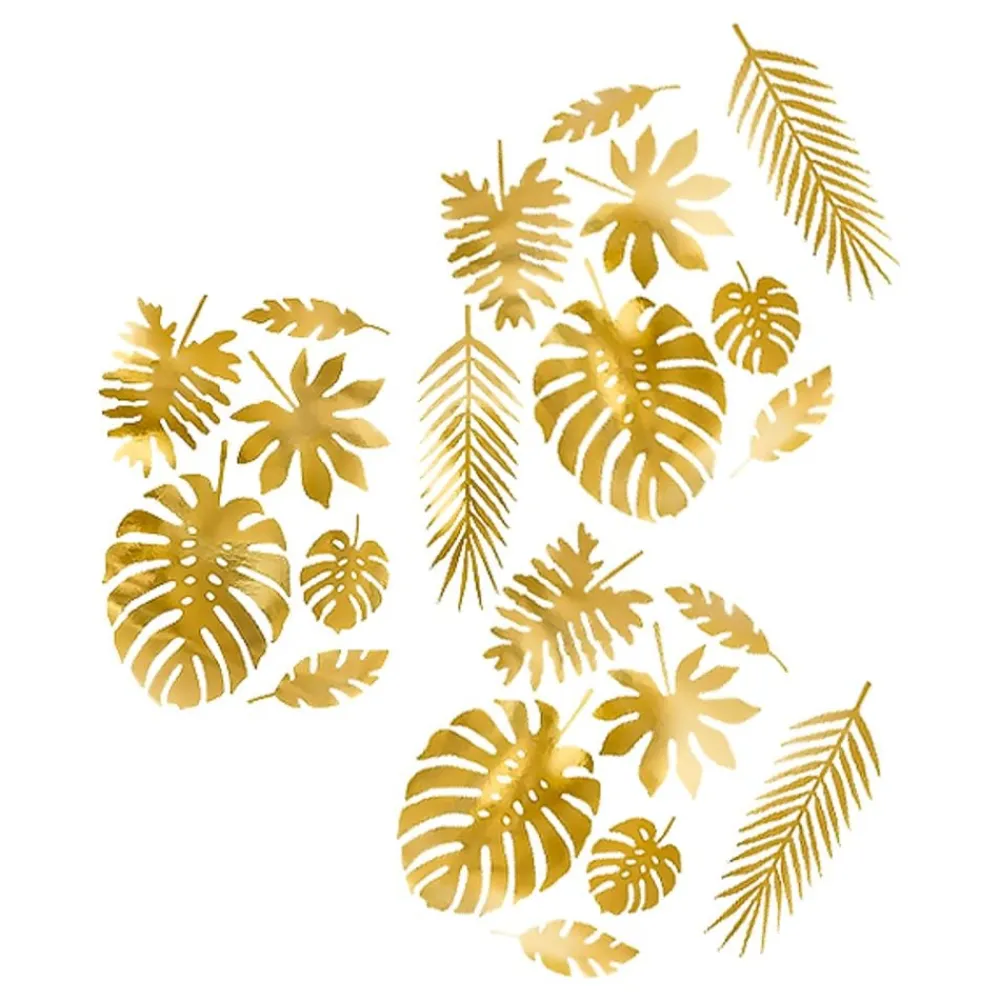 PartyDeco sp. z o.o. Tropiske Blade Guld Metallic - Oppyntning|Kostumetema