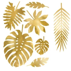 PartyDeco sp. z o.o. Tropiske Blade Guld Metallic - Oppyntning|Kostumetema