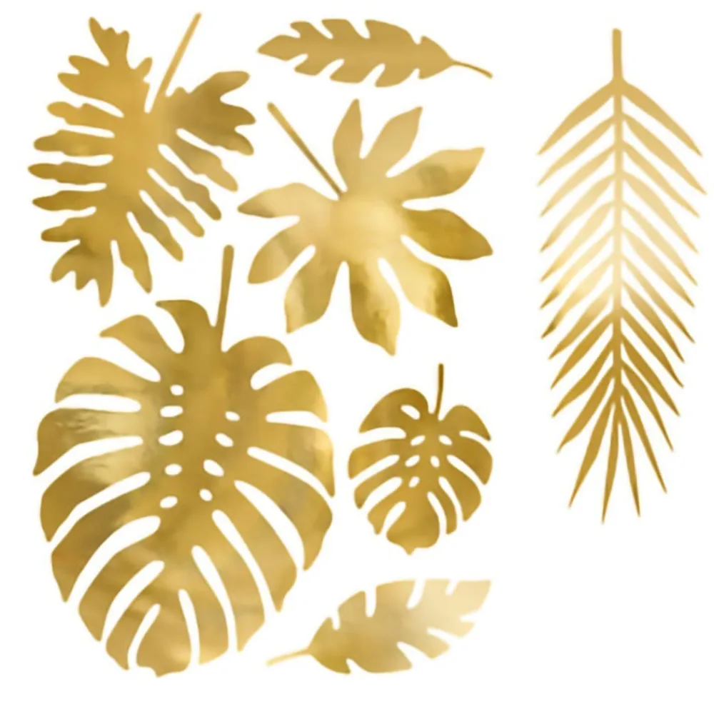 PartyDeco sp. z o.o. Tropiske Blade Guld Metallic - Oppyntning|Kostumetema