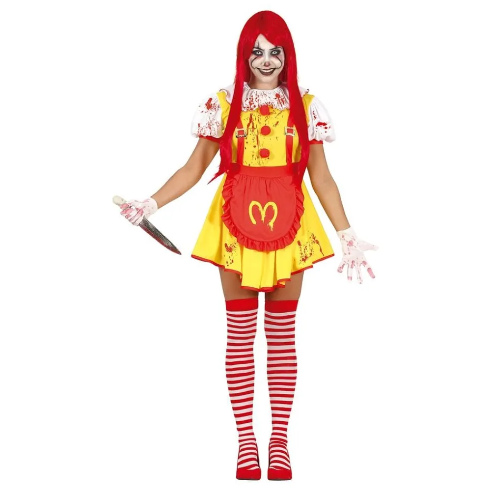 New Fiestas Guirca, S.L Uhyggelig Fastfoodklovn Kjole Kostume