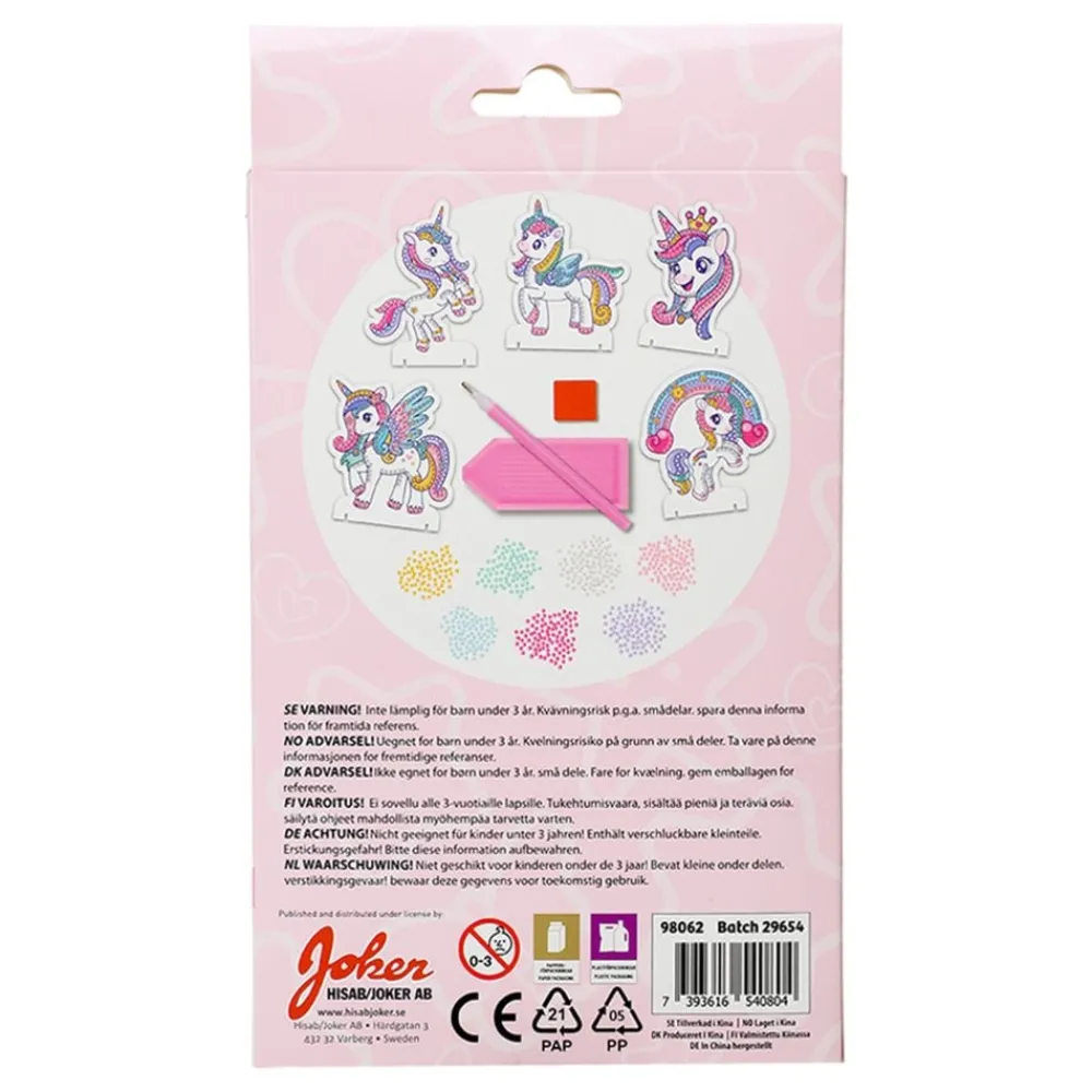 Clearance Hisab/Joker Company AB Unicorn Diamond Painting Kreativ Sæt