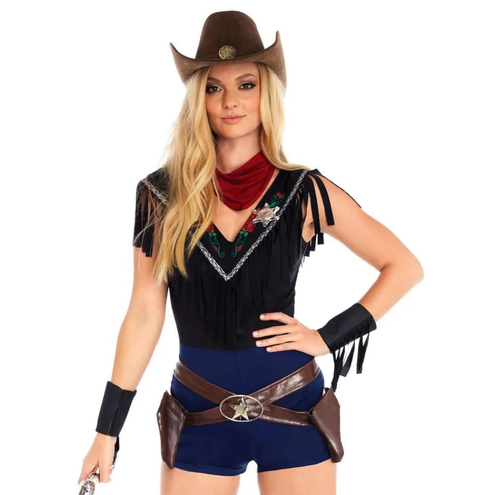 Leg Avenue Europe Vilde Vesten Sheriff Deluxe Kostume - Udklædningskostumer|Kostumetema