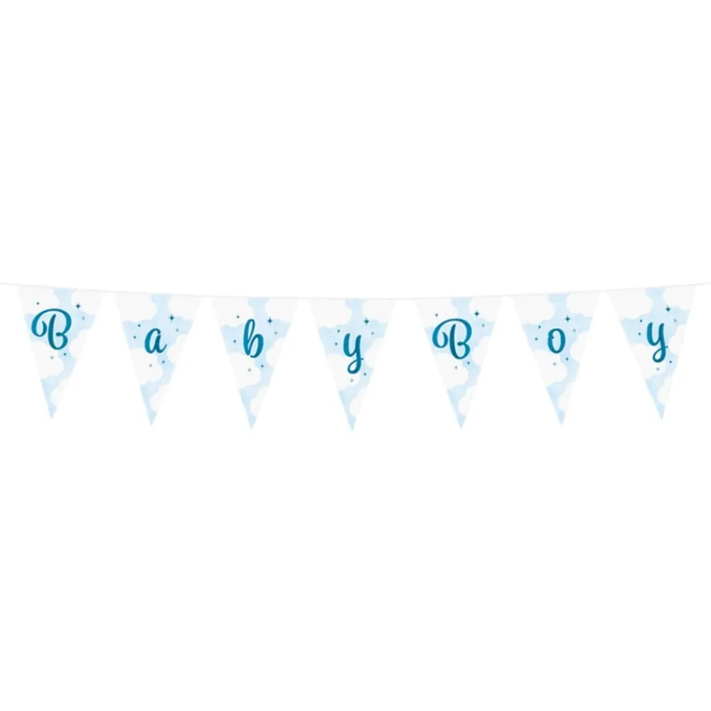 Globos Europe B.V. Vimpelguirlande Baby Boy - Oppyntning