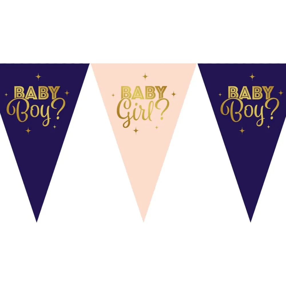 Globos Europe B.V. Vimpelguirlande Gender Reveal - Oppyntning