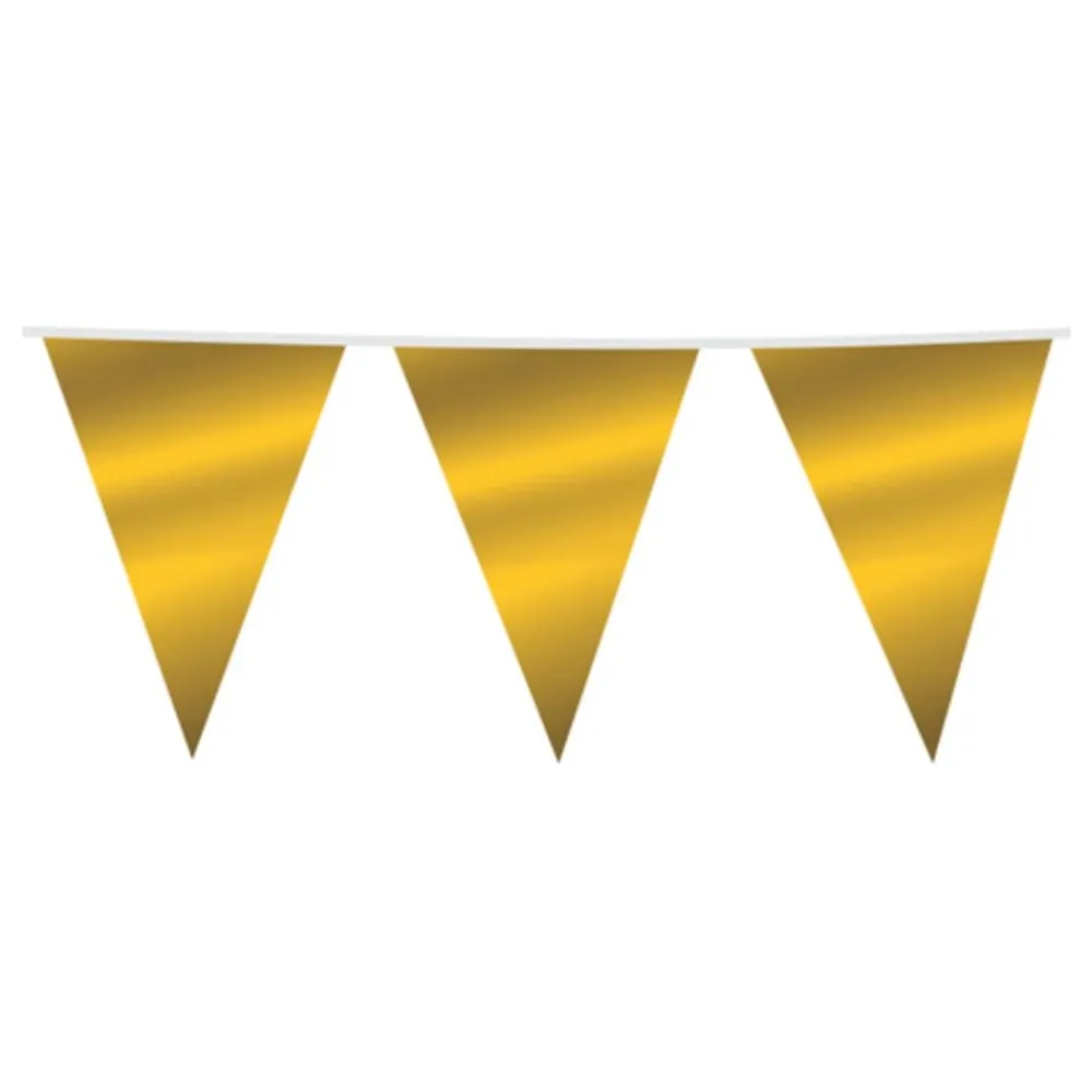 Globos Europe B.V. Vimpelguirlande Guld Metallic - Oppyntning|Flag