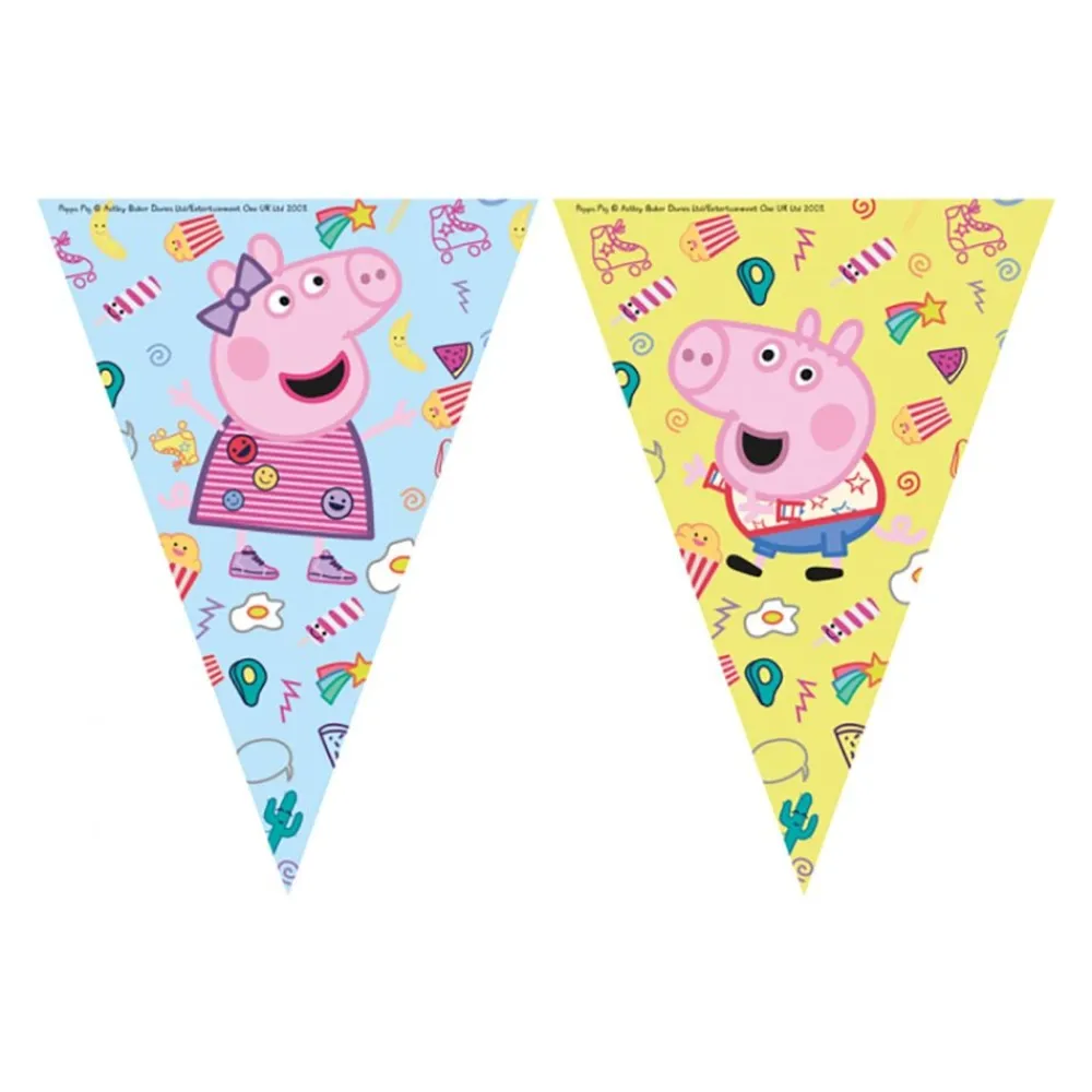 Discount Globos Europe B.V. Vimpelguirlande Gurli Gris Blå/Gul