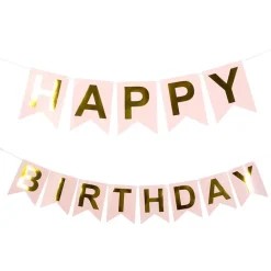 Sale Hisab/Joker Company AB Vimpelguirlande Happy Birthday Lyserød