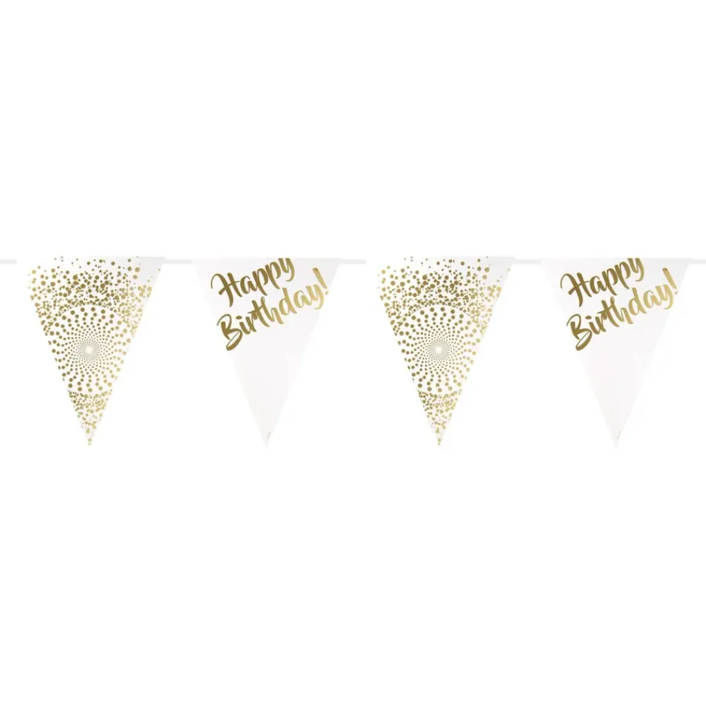 Folat B.V. Vimpelguirlande Happy Birthday Guld - Oppyntning|Flag