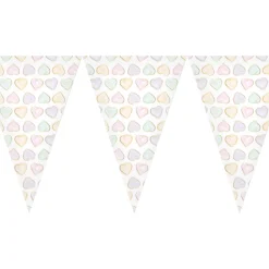 Online Globos Europe B.V. Vimpelguirlande Hjerter Watercolor