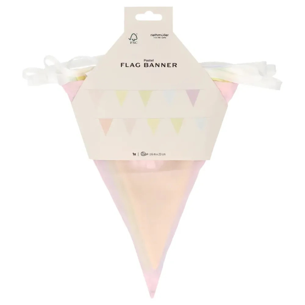 Folat B.V. Vimpelguirlande i Stof Dreamy Pastel - Oppyntning