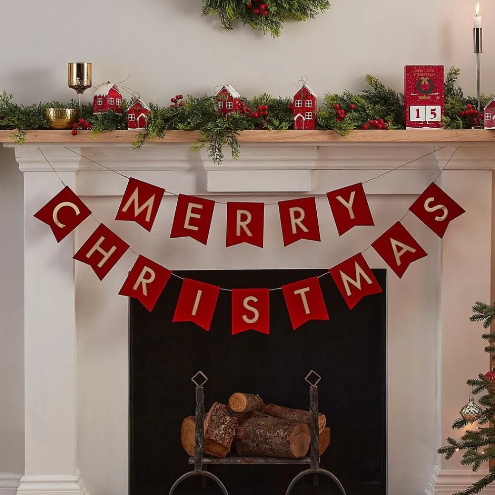Outlet Ginger Ray Ltd Vimpelguirlande Merry Christmas