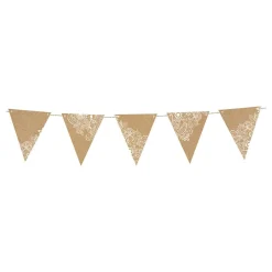 PartyDeco sp. z o.o. Vimpelguirlande Natur med Mønster
