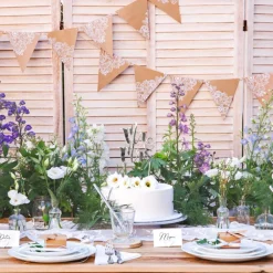 PartyDeco sp. z o.o. Vimpelguirlande Natur med Mønster
