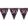 Reithmüller Europe GmbH Vimpelguirlande 50 Sort/Lyserød Glitter - Oppyntning