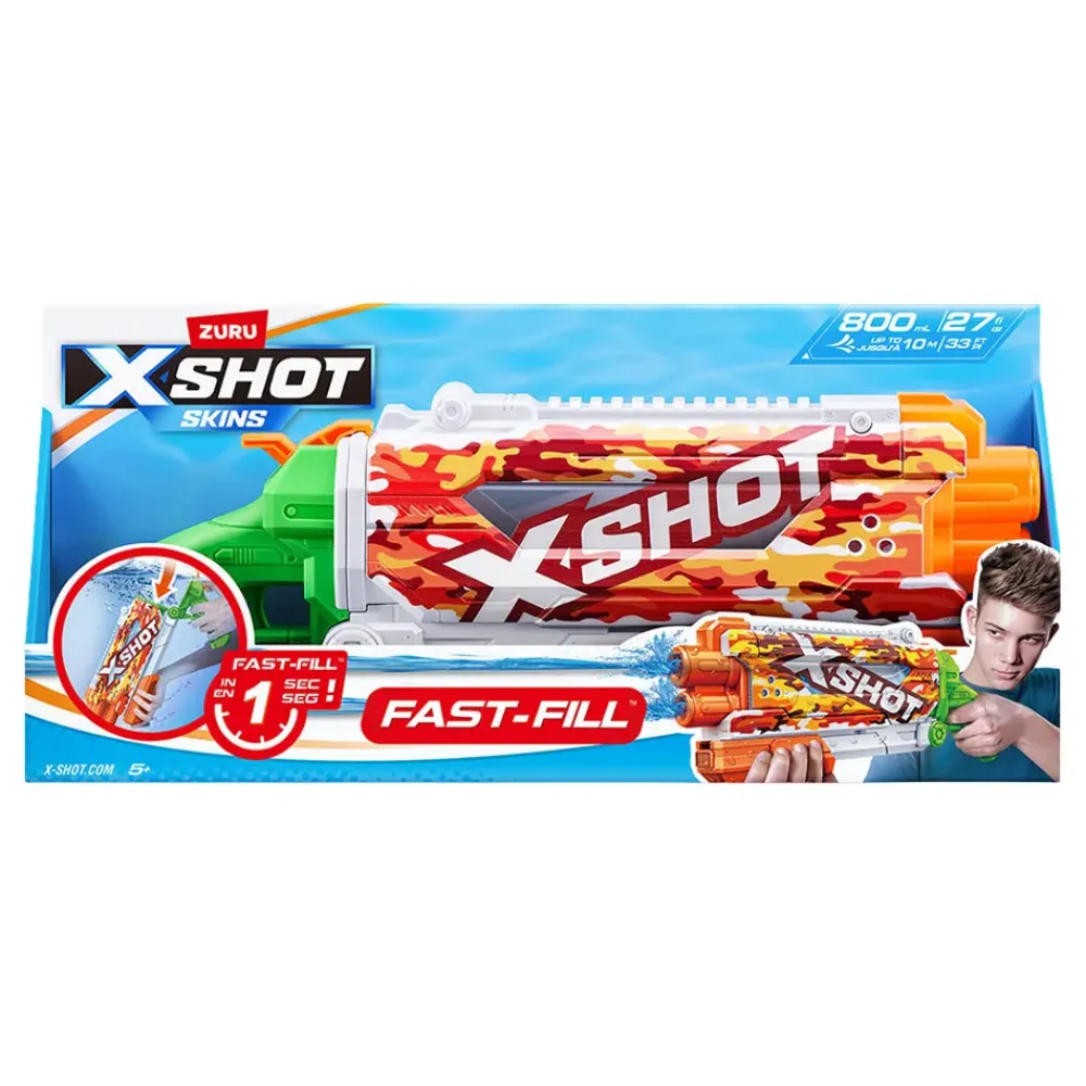 ZURU X-Shot Fast-Fill Skins Pump Action Vandpistol - Spil & Leg