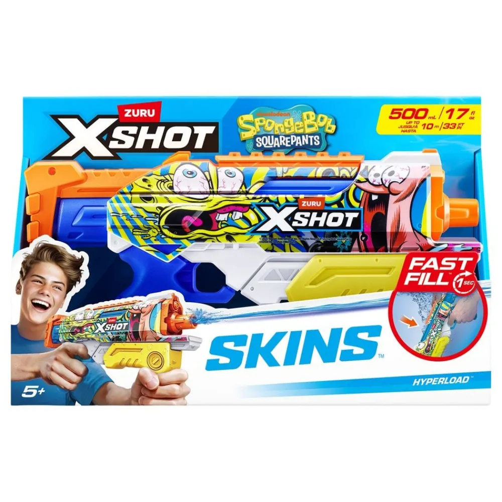 Outlet ZURU X-Shot Water SpongeBob Hyperload Water Blaster Vandpistol